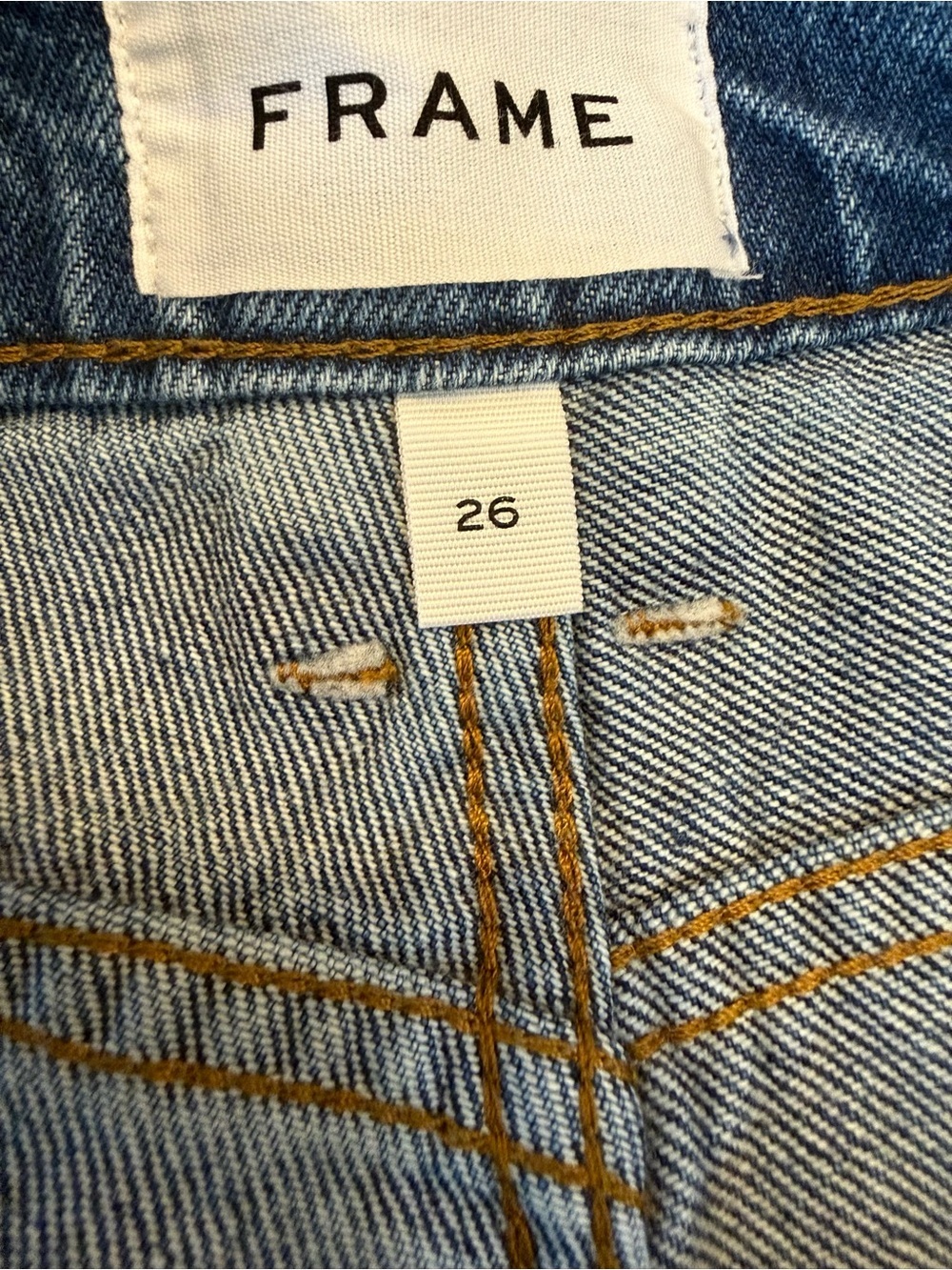 Frame Le High “N” Tight Taper Relaxed Thigh High Waisted Medium Wash Jeans Sz 26 - Picture 11 of 13